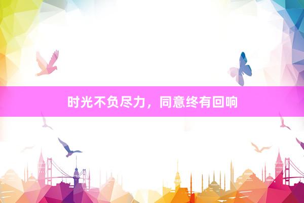 时光不负尽力，同意终有回响